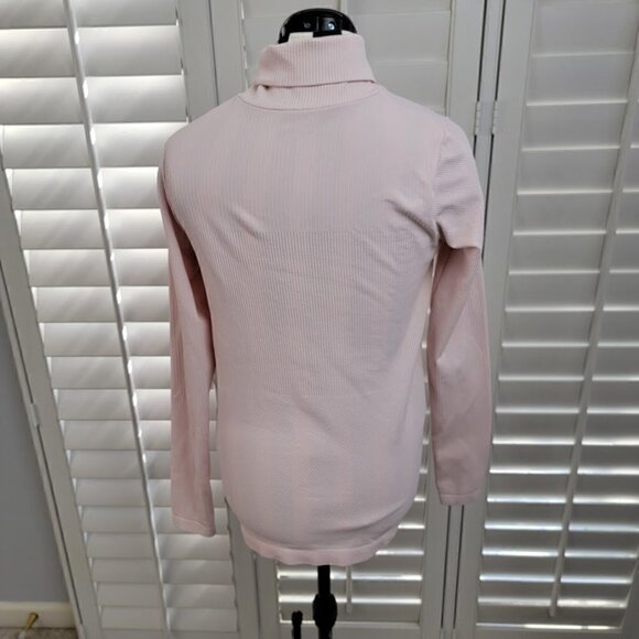 ATHLETA Women's Long Sleeve Turtle Neck Top M Dust Pink - Picture 5 of 11